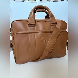 Leatherology laptop bag. Camel. EUC. Soft leather travel work bag